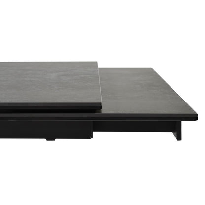 Armen Living - Milena Extendable Dining Table in Stone and Wood - LCMIDIWASH veiw 7