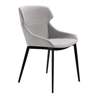 Armen Living - Milena Kenna 5 Piece Dining Set with Gray Fabric Chairs - SETMIMK5GB veiw 2