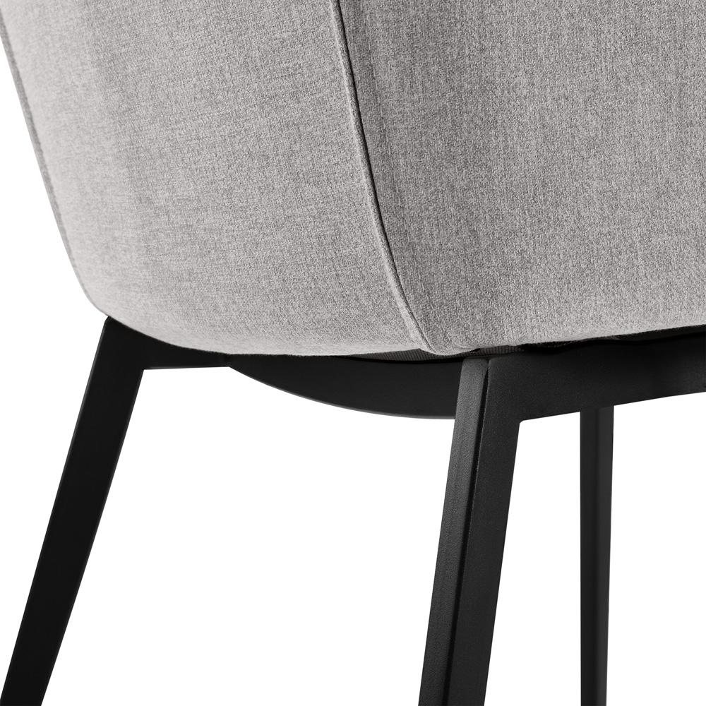 Armen Living - Milena Kenna 5 Piece Dining Set with Gray Fabric Chairs - SETMIMK5GB veiw 6