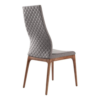 Armen Living - Modena Parker 5 Piece Dining Set with Gray Fabric Chairs - SETMOPK5GB veiw 3
