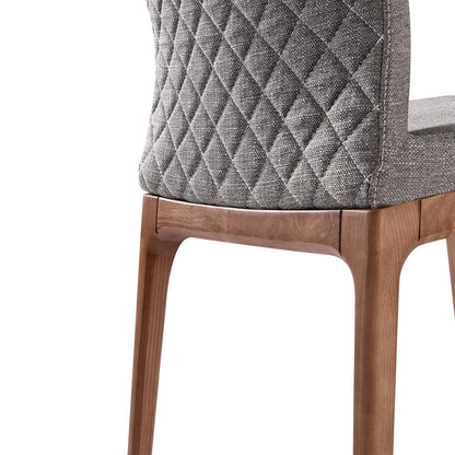 Armen Living - Modena Parker 5 Piece Dining Set with Gray Fabric Chairs - SETMOPK5GB veiw 6