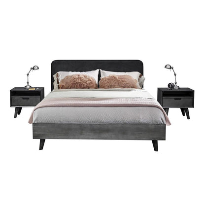 Armen Living - Mohave 3 Piece Acacia Queen Bed and Nightstands Bedroom Set - SETMVBDQN3A - CLOSEOUT veiw 1