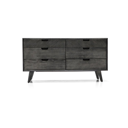 Armen Living - Mohave Mid-Century Tundra Gray Acacia 6 Drawer Dresser - LCMODRTG - CLOSEOUT veiw 1