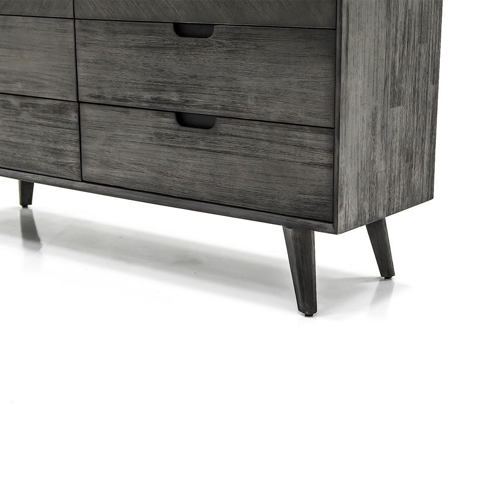Armen Living - Mohave Mid-Century Tundra Gray Acacia 6 Drawer Dresser - LCMODRTG - CLOSEOUT veiw 6