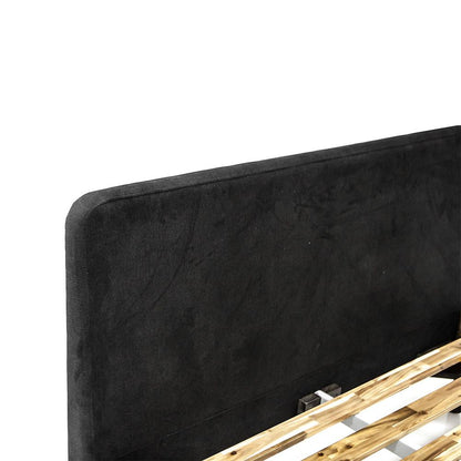 Armen Living - Mohave Mid Century Tundra Gray Acacia Queen Platform Bed - LCMVBDTGQN - CLOSEOUT veiw 6