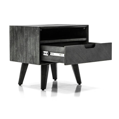 Armen Living - Mohave Mid-Century Tundra Gray Acacia Single Drawer Night Stand - LCMOLATG - CLOSEOUT veiw 3