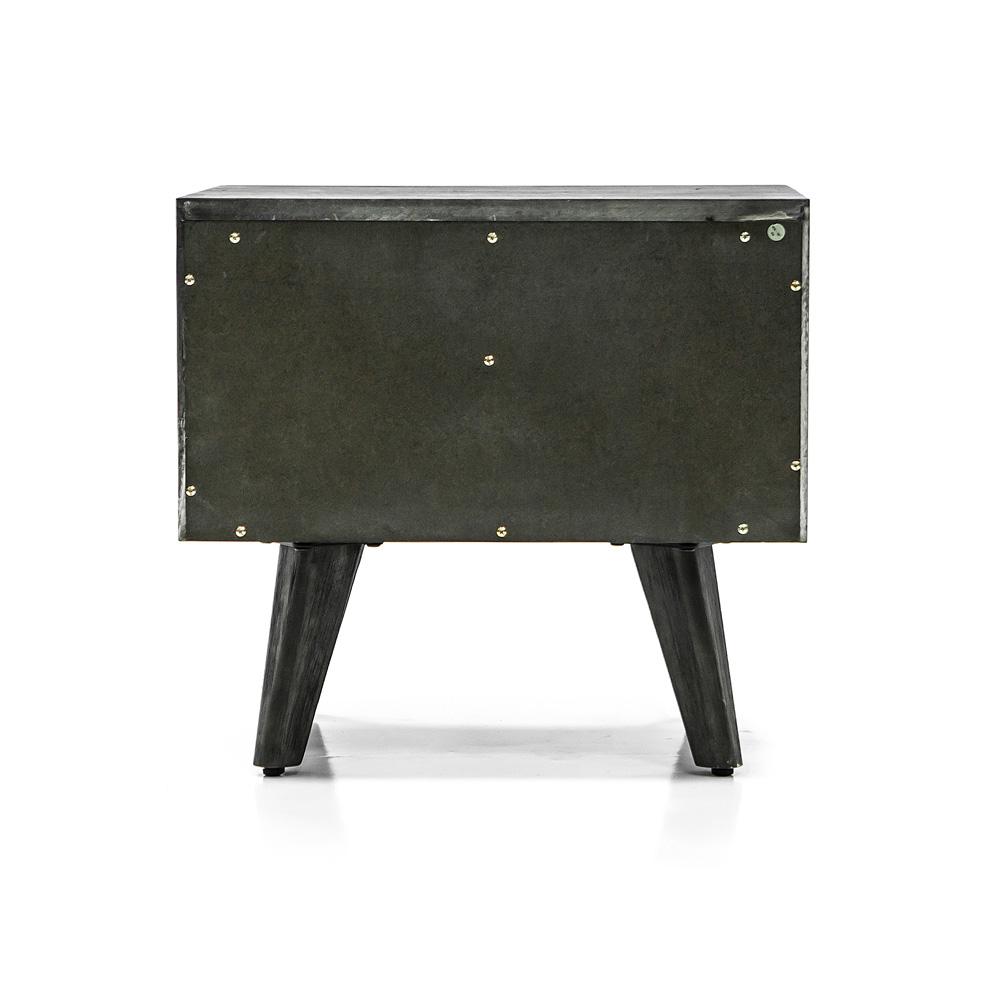 Armen Living - Mohave Mid-Century Tundra Gray Acacia Single Drawer Night Stand - LCMOLATG - CLOSEOUT veiw 4