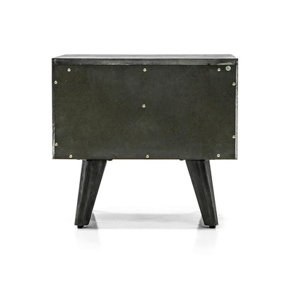 Armen Living - Mohave Mid-Century Tundra Gray Acacia Single Drawer Night Stand - LCMOLATG - CLOSEOUT veiw 4
