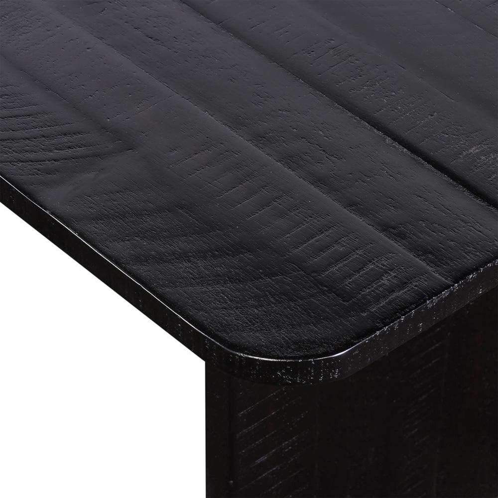 Armen Living - Monaco Black Wood Console Table with Antique Brass Accent - LCMOCNBL veiw 5