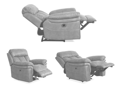 Armen Living - Montague Dual Power Headrest and Lumbar Support Recliner Chair in Genuine Brown Leather - LCMN1BR veiw 9