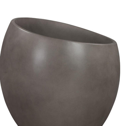 Armen Living - Moonstone Large Indoor or Outdoor Planter in Grey Concrete - LCMHLGPLGR veiw 2
