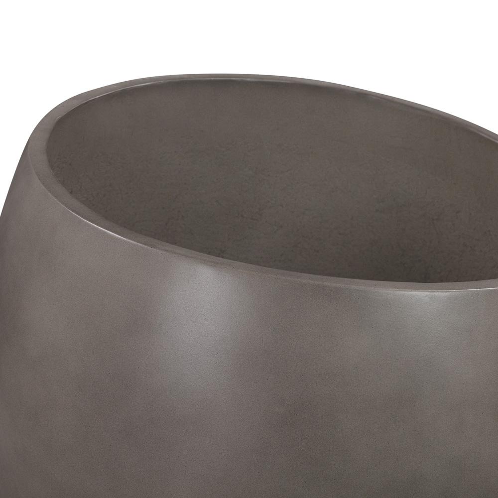 Armen Living - Moonstone Large Indoor or Outdoor Planter in Grey Concrete - LCMHLGPLGR veiw 4