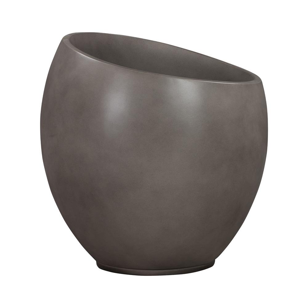 Armen Living Moonstone Medium Indoor or Outdoor Planter in Grey Concrete - Thumbnail 2