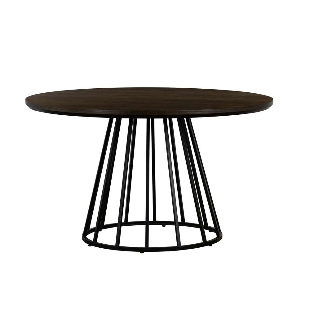 Armen Living - Motion Oak and Metal Round Dining Table - LCMTDIOA veiw 1