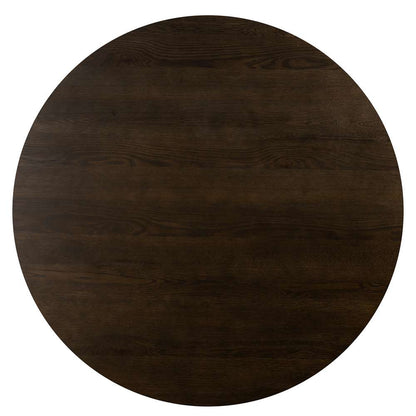Armen Living - Motion Oak and Metal Round Dining Table - LCMTDIOA veiw 2