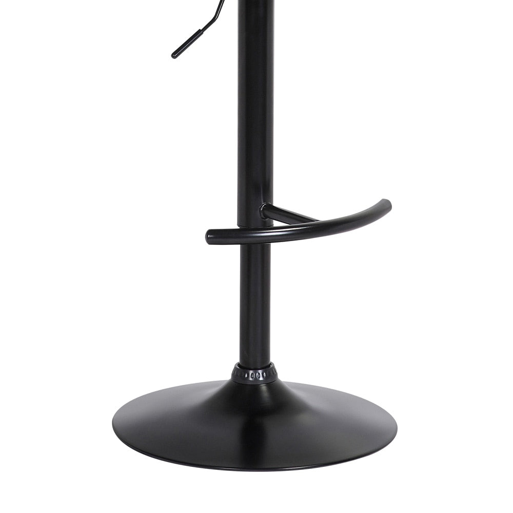 Armen Living  - Nash Adjustable Black Wood Bar Stool in Grey Faux Leather with Black Metal - LCNABABLKGRY veiw 8