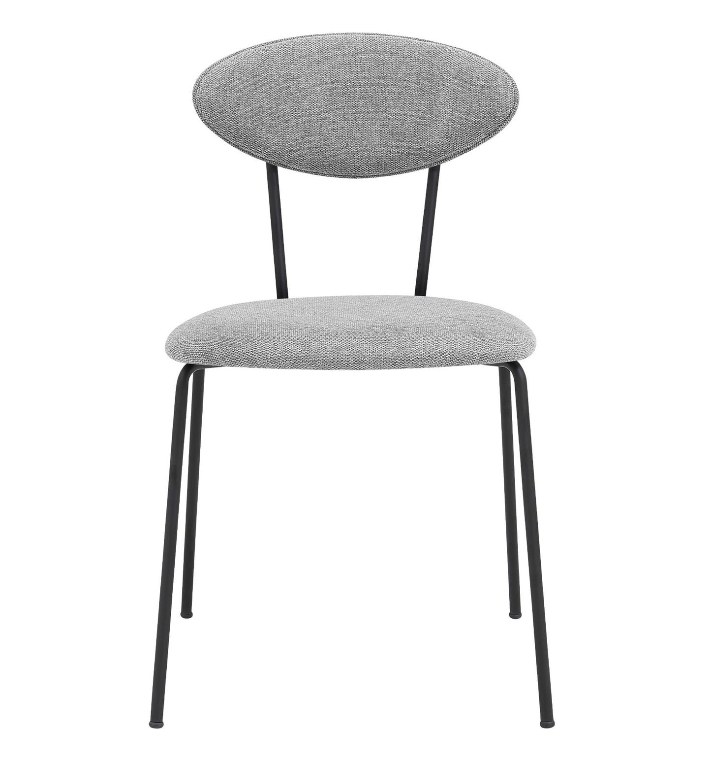 Armen Living - Neo Modern Gray Fabric and Black Metal Dining Room Chairs (Set of 2) - LCNESIBLGR_CLOSEOUT veiw 3