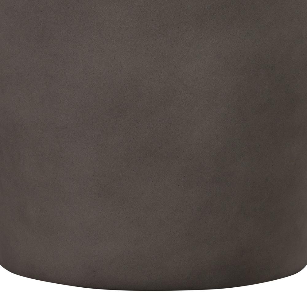 Armen Living - Obsidian Medium Indoor or Outdoor Planter in Grey Concrete with Black Accent - LCOBPLGRBL veiw 3