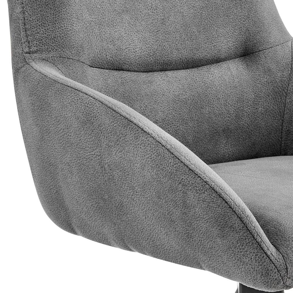 Armen Living - Odessa 30in Bar Height Bar Stool in Charcoal Fabric and Black Finish - LCODBACH30_CLOSEOUT veiw 6