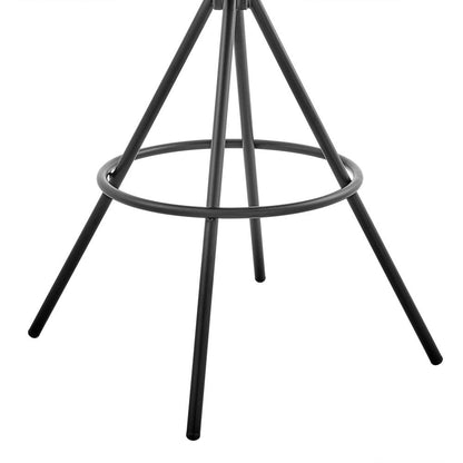 Armen Living - Odessa 30in Bar Height Bar Stool in Charcoal Fabric and Black Finish - LCODBACH30_CLOSEOUT veiw 7