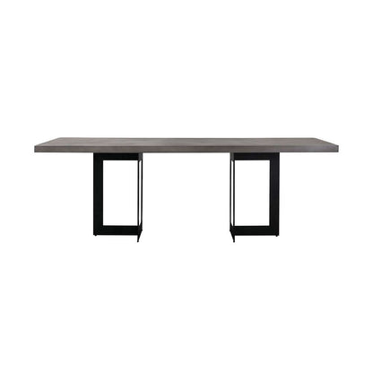 Armen Living - Odet Rectangular 87in Dining Table in Concrete and Black Metal - LCOEDIGR veiw 1