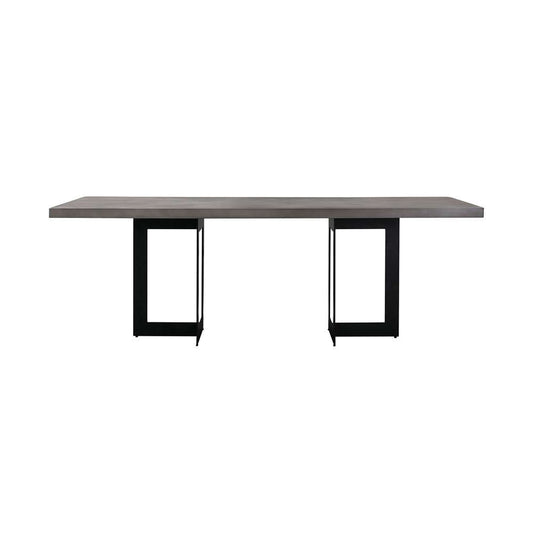 Armen Living - Odet Rectangular 87in Dining Table in Concrete and Black Metal - LCOEDIGR veiw 1
