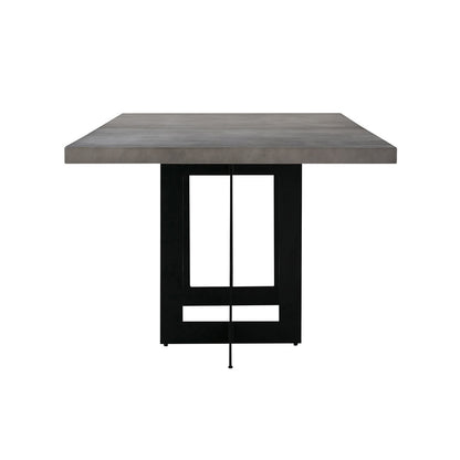 Armen Living - Odet Rectangular 87in Dining Table in Concrete and Black Metal - LCOEDIGR veiw 3