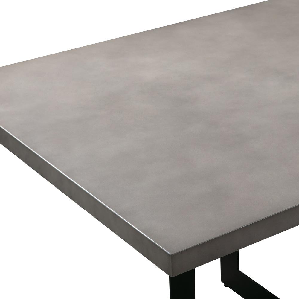 Armen Living - Odet Rectangular 87in Dining Table in Concrete and Black Metal - LCOEDIGR veiw 4