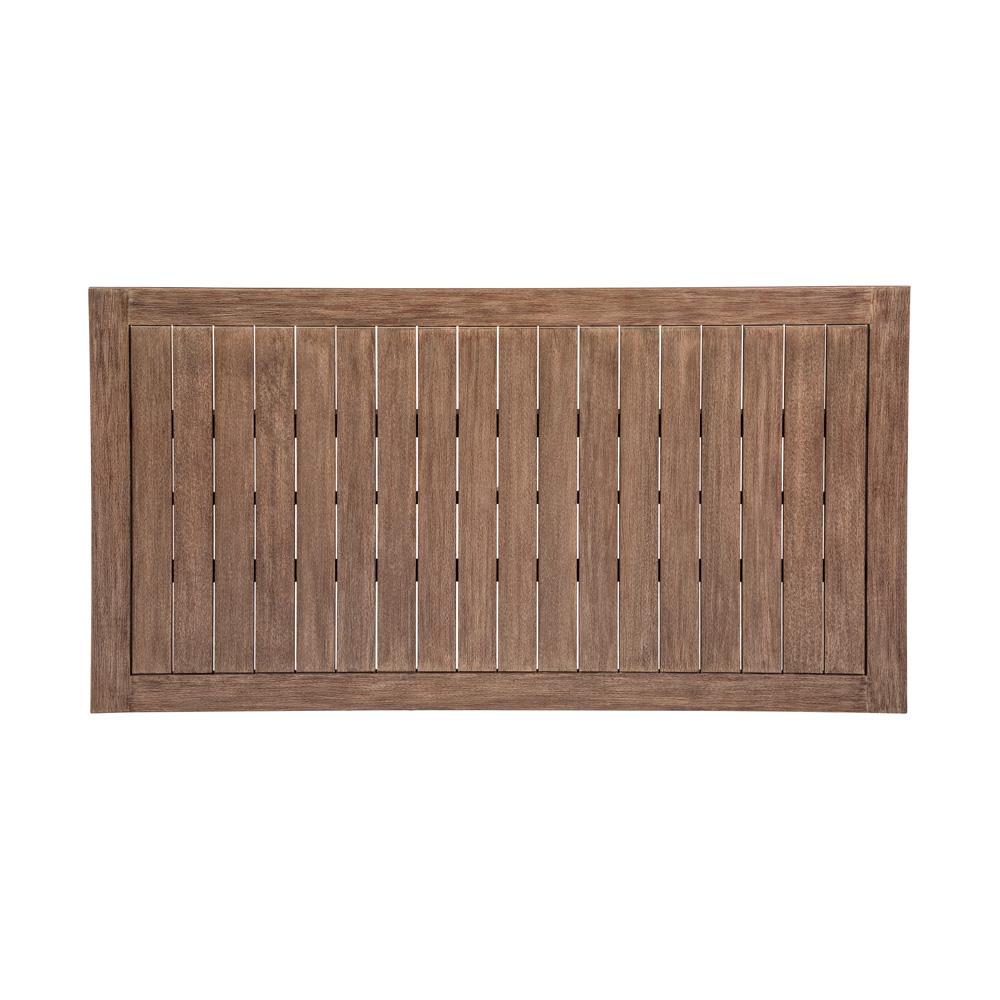 Armen Living - Orbit Outdoor Patio Dining Table in Weathered Eucalyptus Wood - LCORDIEUC veiw 5