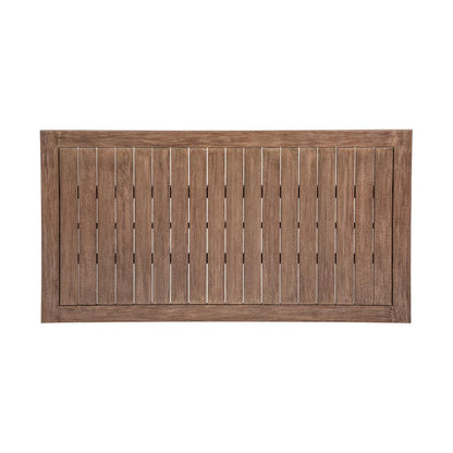 Armen Living - Orbit Outdoor Patio Dining Table in Weathered Eucalyptus Wood - LCORDIEUC veiw 5