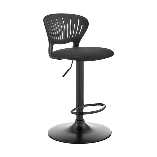 Armen Living - Padua Adjustable Black Upholstery Swivel Stool - LCPDBABLBL veiw 1