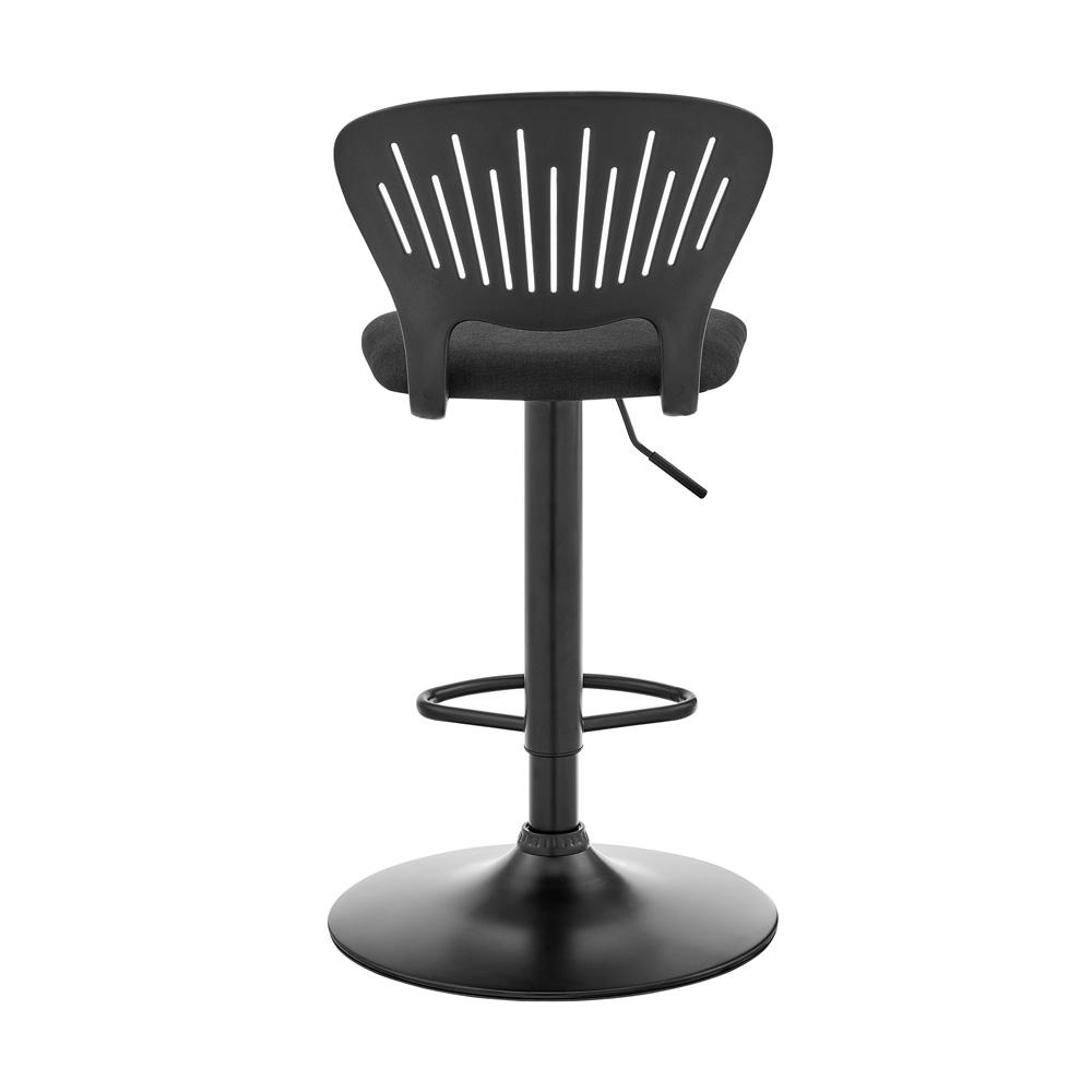 Armen Living - Padua Adjustable Black Upholstery Swivel Stool - LCPDBABLBL veiw 4