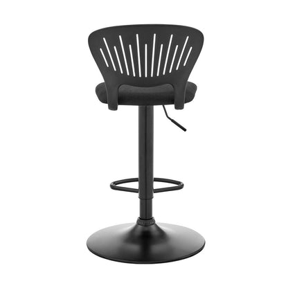 Armen Living - Padua Adjustable Black Upholstery Swivel Stool - LCPDBABLBL veiw 4