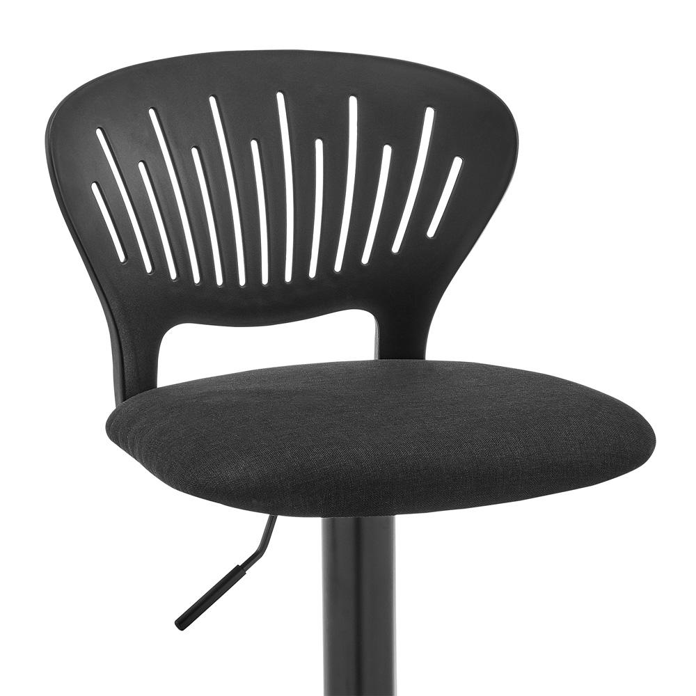 Armen Living - Padua Adjustable Black Upholstery Swivel Stool - LCPDBABLBL veiw 5