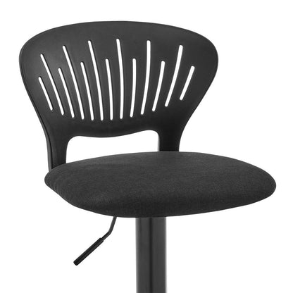Armen Living - Padua Adjustable Black Upholstery Swivel Stool - LCPDBABLBL veiw 5