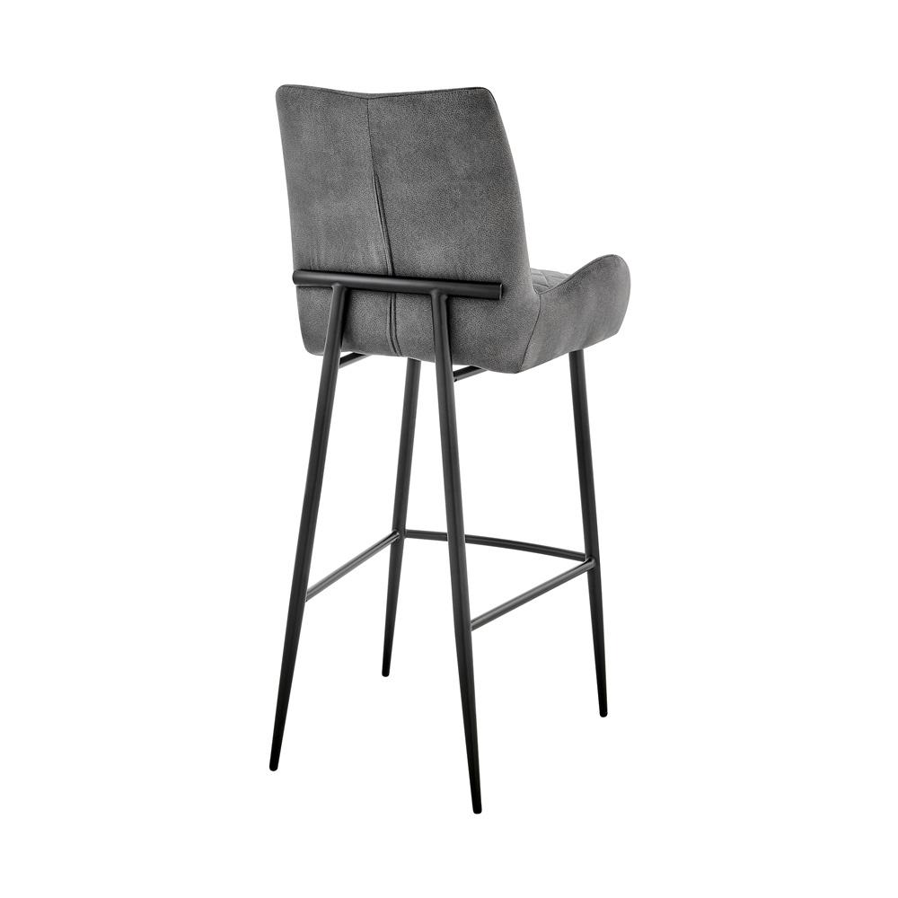 Armen Living - Panama 26in Counter Height Bar Stool in Charcoal Fabric and Black Finish - LCPMBACH26 - CLOSEOUT veiw 4