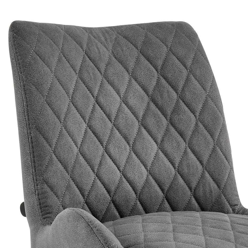 Armen Living - Panama 26in Counter Height Bar Stool in Charcoal Fabric and Black Finish - LCPMBACH26 - CLOSEOUT veiw 6