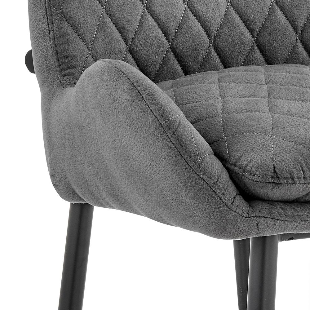 Armen Living - Panama 26in Counter Height Bar Stool in Charcoal Fabric and Black Finish - LCPMBACH26 - CLOSEOUT veiw 7