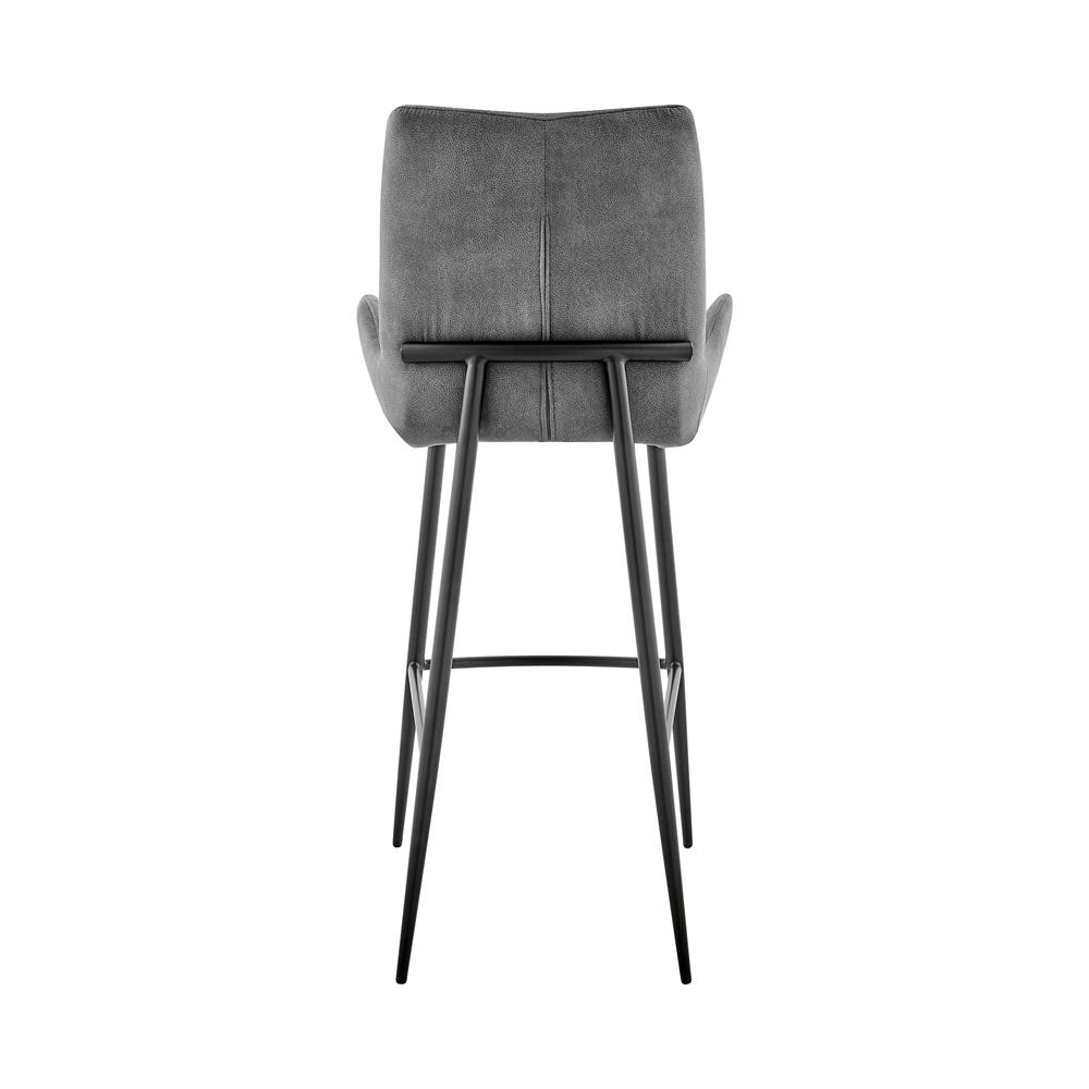 Armen Living - Panama 30in Bar Height Bar Stool in Charcoal Fabric and Black Finish - LCPMBACH30 - CLOSEOUT veiw 5