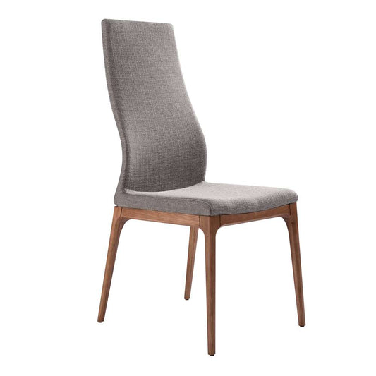 Armen Living - Parker Mid-Century Dining Chair in Walnut Finish and Gray Fabric (Set of 2) - LCPKSIGR veiw 1