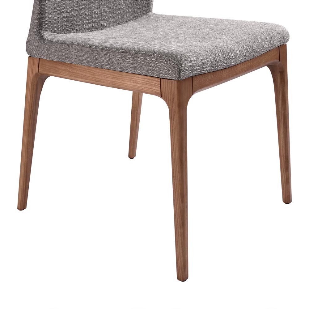 Armen Living - Parker Mid-Century Dining Chair in Walnut Finish and Gray Fabric (Set of 2) - LCPKSIGR veiw 4