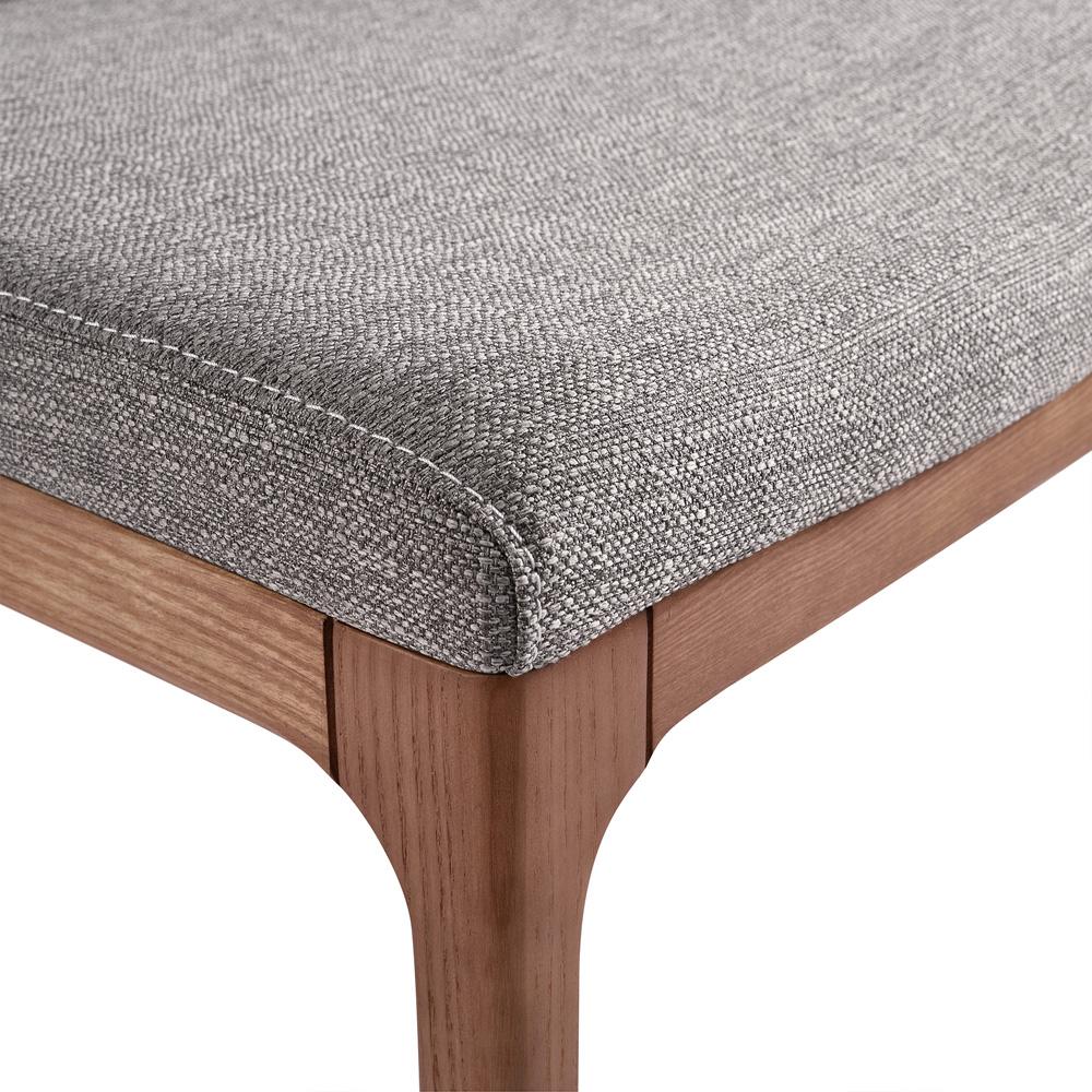 Armen Living - Parker Mid-Century Dining Chair in Walnut Finish and Gray Fabric (Set of 2) - LCPKSIGR veiw 6
