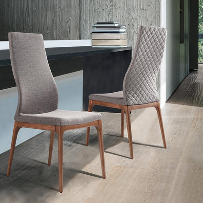 Armen Living - Parker Mid-Century Dining Chair in Walnut Finish and Gray Fabric (Set of 2) - LCPKSIGR veiw 9