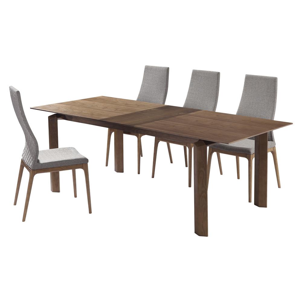 Armen Living - Parker Mid-Century Walnut Wood 5 Piece Dining Set - SETTVDIWAPKGR veiw 1