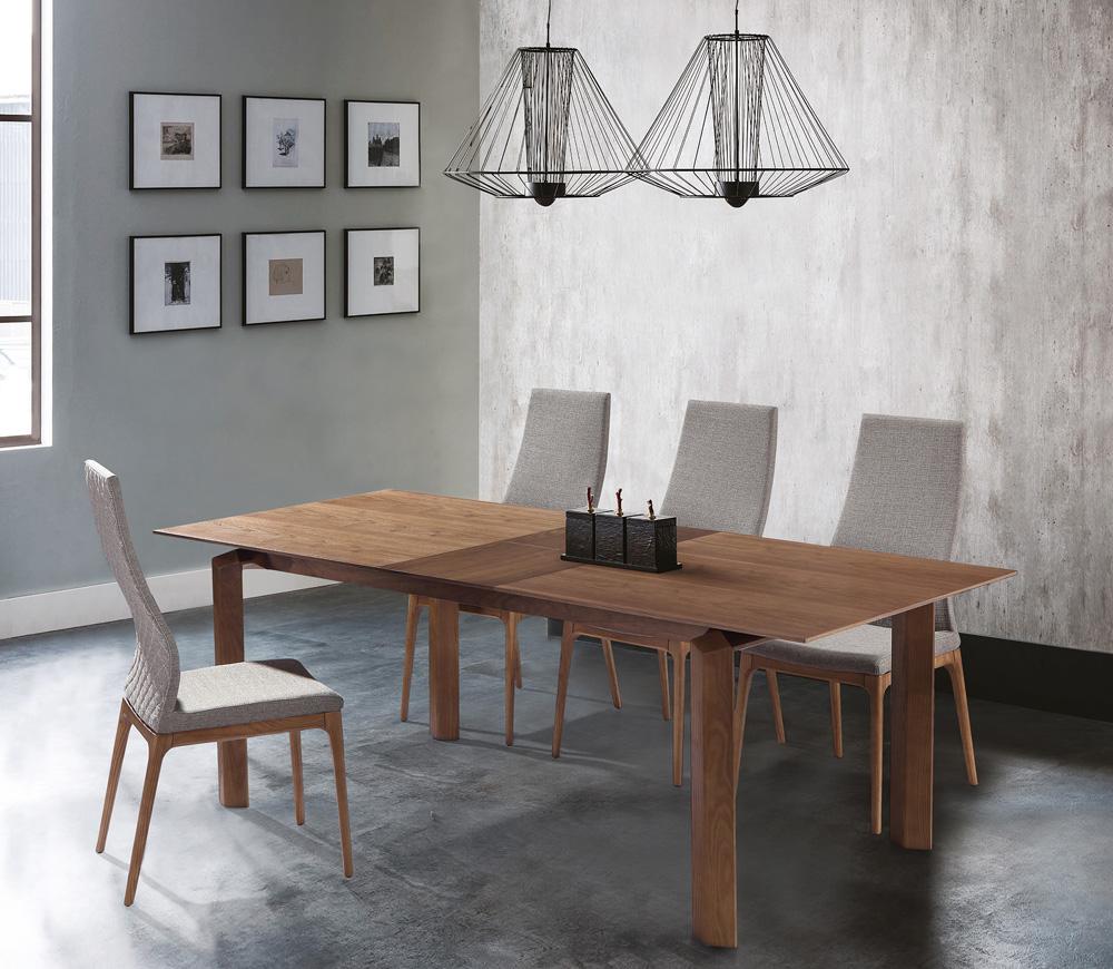 Armen Living - Parker Mid-Century Walnut Wood 5 Piece Dining Set - SETTVDIWAPKGR veiw 2