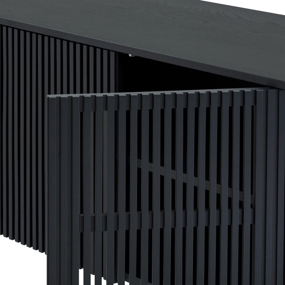 Armen Living - Pasadena 4 Door Wood Buffet Cabinet with Black Oak Finish - LCPABUBLK veiw 6