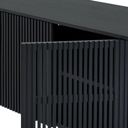 Armen Living - Pasadena 4 Door Wood Buffet Cabinet with Black Oak Finish - LCPABUBLK veiw 6