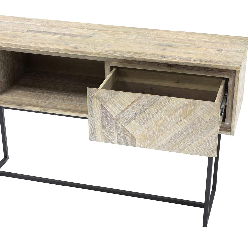 Armen Living - Peridot 1 Drawer Console Table in Natural Acacia Wood - LCPECNNAT veiw 4