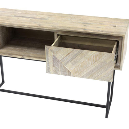 Armen Living - Peridot 1 Drawer Console Table in Natural Acacia Wood - LCPECNNAT veiw 4