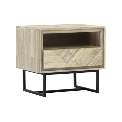 Armen Living - Peridot 1 Drawer Nightstand in Natural Acacia Wood - LCPELANAT veiw 1